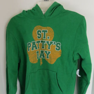 OldNavy St. Patty's Day Green Popover Hoodie L NWT